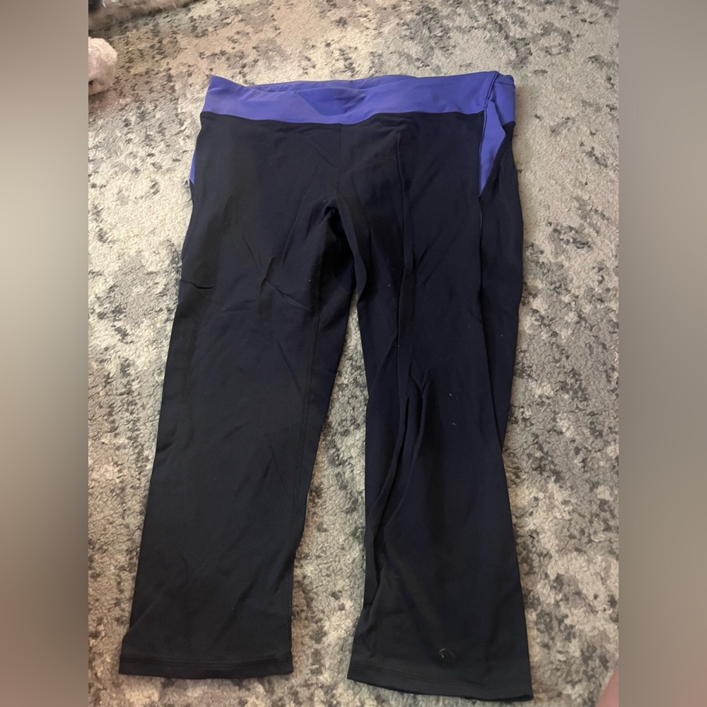 Black and Purple Athletic Leggings